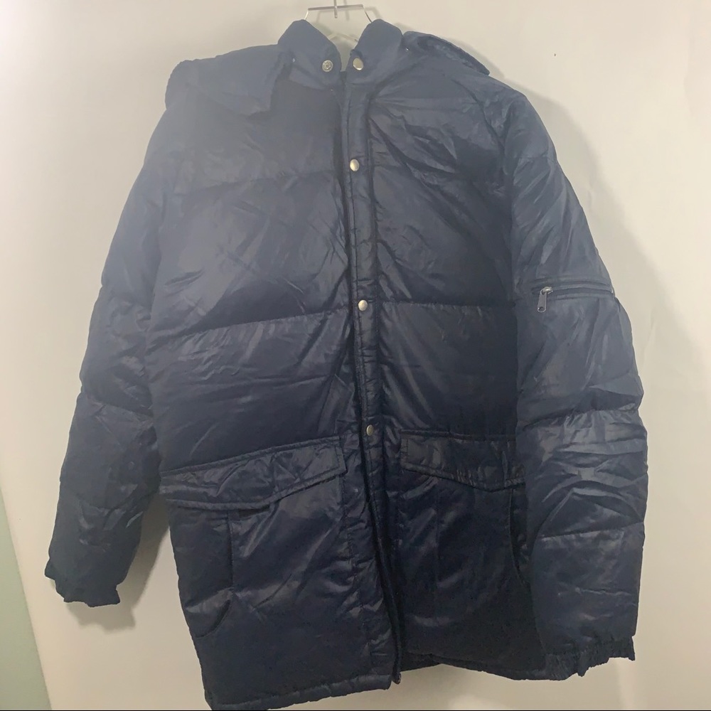 Ski-daddle goose down Mens puffer hoodie Vintage